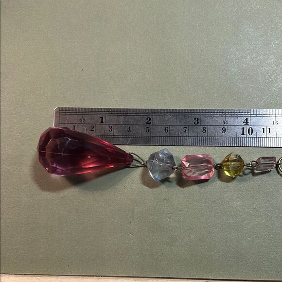 Elegant Pink Crystal Keychain - Picture 2 of 2